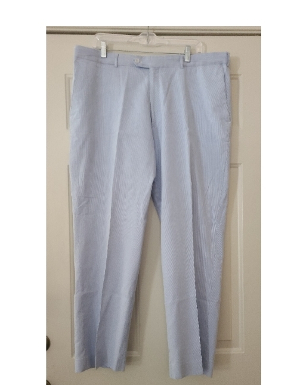 Alan Flusser Light Blue Men's Chinos - Tailored Flat Front